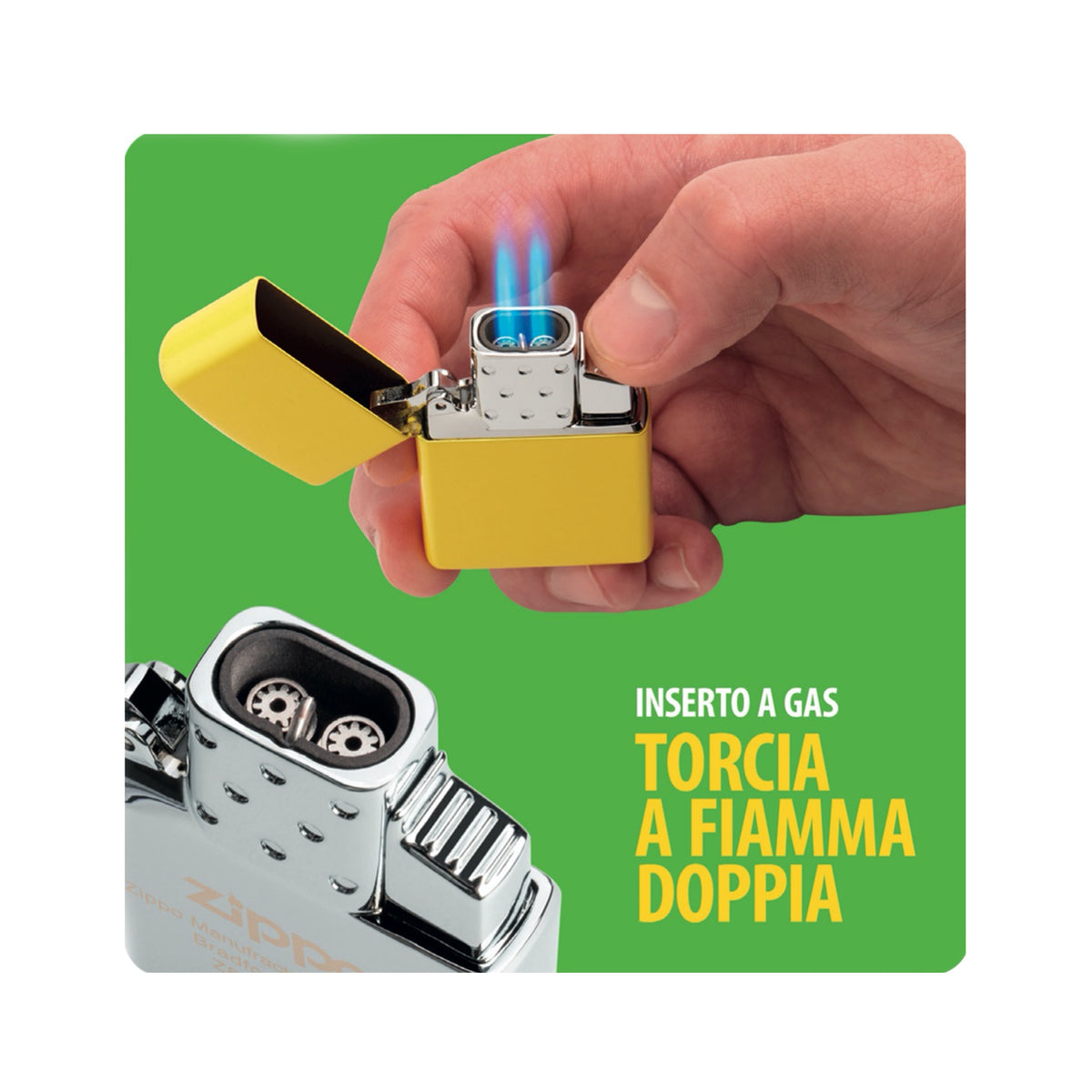 Inserto a gas - fiamma doppia